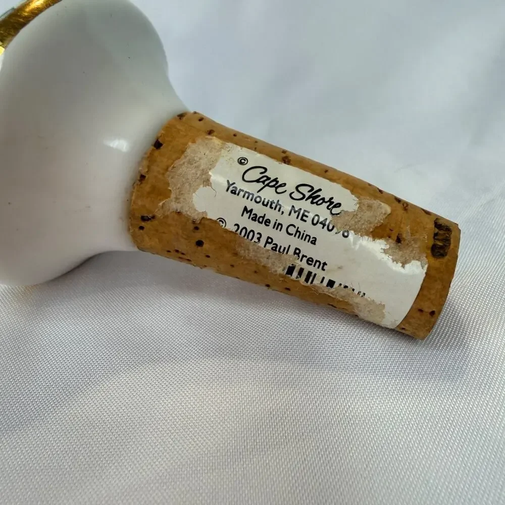 VTG 2003 Paul Brent Lobster Porcelain Wine Bottle Stopper Nautical Cork Maine